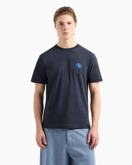 Armani Camiseta de punto con maxiestampado cápsula Peace ASV Gran oferta