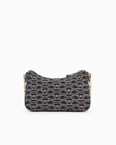 Armani Bolso baguette en lona de tejido jacquard con monograma por toda la superficie Rebajas baratas