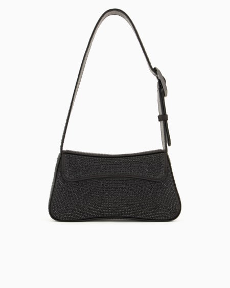Armani Bolso de hombro baguette de satén con strass Los más vendidos