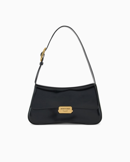 Armani Bolso de hombro baguette con acabado cepillado