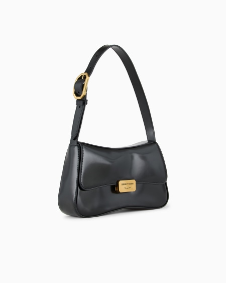 Armani Bolso de hombro baguette con acabado cepillado Descuento