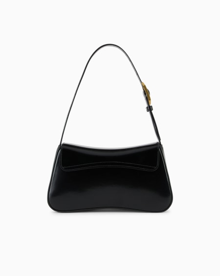 Armani Bolso de hombro baguette con acabado cepillado Descuento