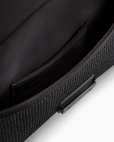Armani Bolso de mano baguette de satén con strass y bandolera de cadena Mejor oferta