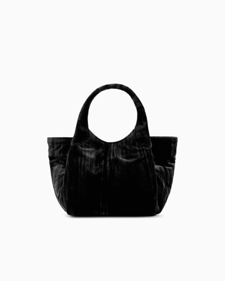 Armani Bolso de mano de terciopelo ondulado con bandolera de cadena Últimos 3 días