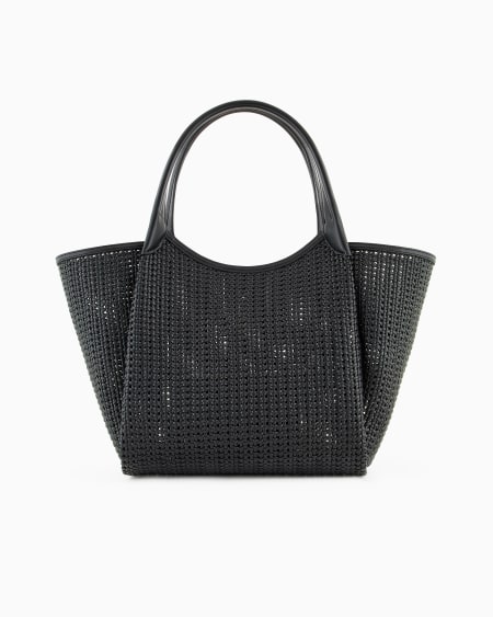 Armani Bolso shopper trenzado con colgante de logotipo Solo hoy