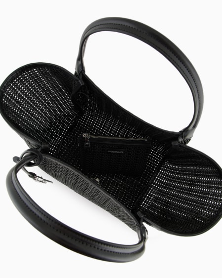 Armani Bolso shopper trenzado con colgante de logotipo Solo hoy