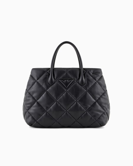 Armani Bolso de mano grande efecto napa acolchada Superdescuento