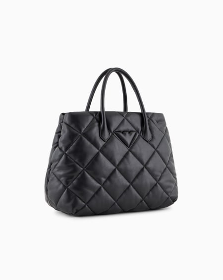 Armani Bolso de mano grande efecto napa acolchada Superdescuento