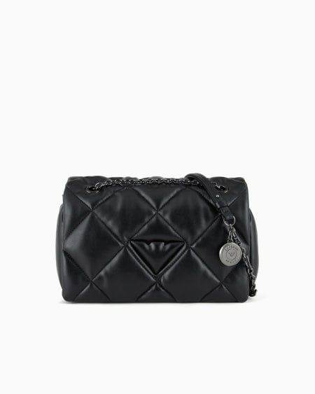 Armani Bolso bandolera con solapa efecto napa acolchada Grandes descuentos
