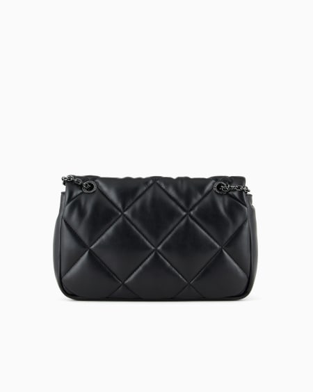 Armani Bolso bandolera con solapa efecto napa acolchada Grandes descuentos