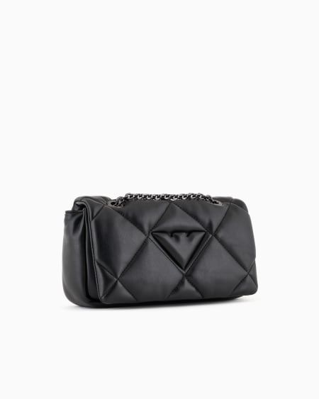 Armani Minibolso bandolera con solapa efecto napa acolchada Liquidación