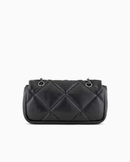 Armani Minibolso bandolera con solapa efecto napa acolchada Liquidación