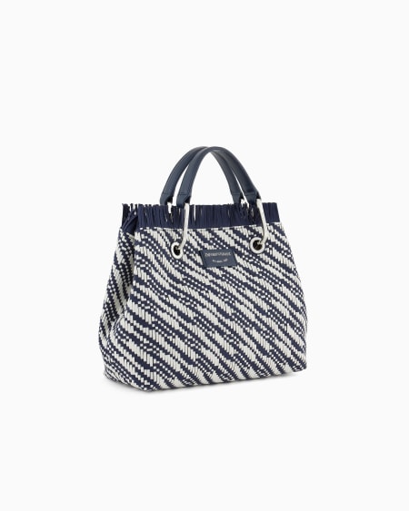 Armani Bolso shopper MyEA pequeño en esterilla trenzada Precios de Black Friday