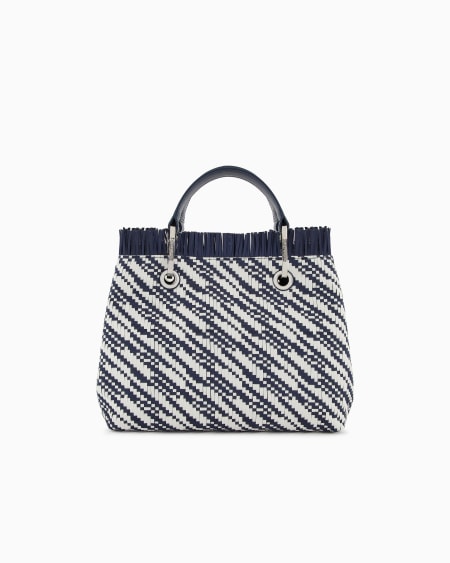 Armani Bolso shopper MyEA pequeño en esterilla trenzada Precios de Black Friday