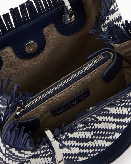 Armani Bolso shopper MyEA pequeño en esterilla trenzada Precios de Black Friday