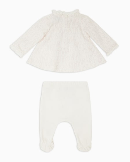 Armani Set de regalo con jersey y pantalones con pies de punto interlock con inscripción integral Descuentos del mes