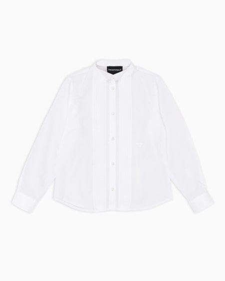 Armani Camisa de algodón con bordado de águila