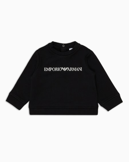 Armani Sudadera de mezcla de modal con logotipo