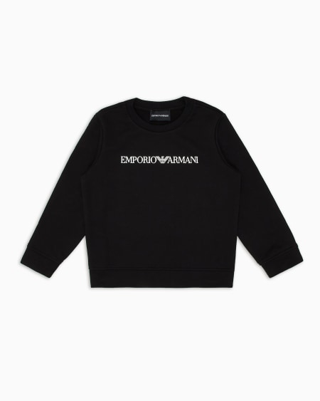 Armani Sudadera de punto de mezcla de modal con logotipo