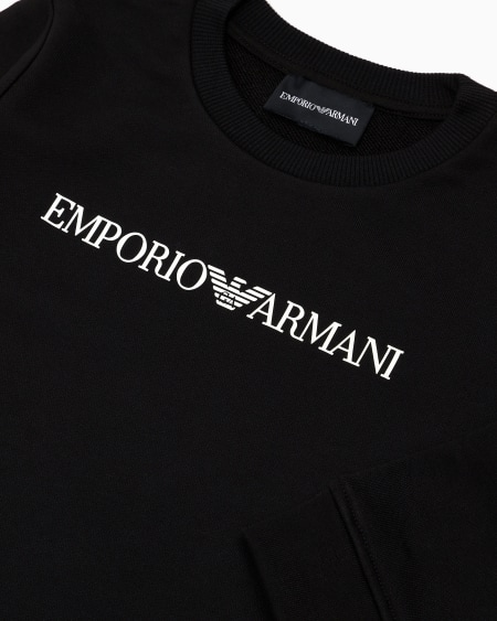Armani Sudadera de punto de mezcla de modal con logotipo Rebajas baratas