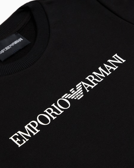 Armani Sudadera de punto de mezcla de modal con logotipo Rebajas baratas