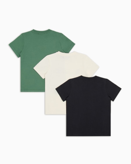 Armani Paquete de tres camisetas de punto con logotipo gráfico estampado Los más vendidos