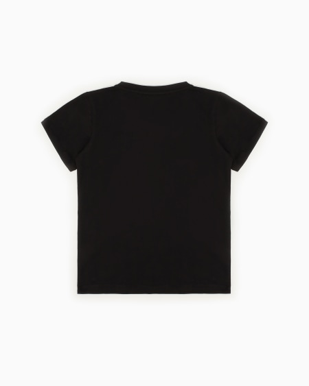 Armani Camiseta de punto de algodón pima con logotipo Ventas relámpago
