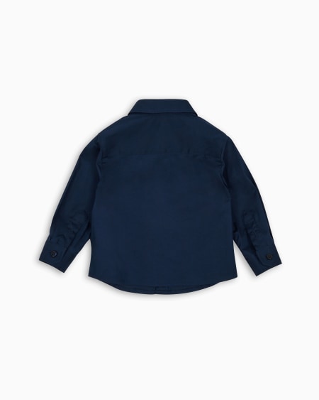 Armani Camisa de algodón elástico con bordado de águila Rebajas online