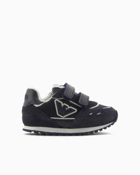 Armani Deportivas de malla con detalles de ante y parche de águila