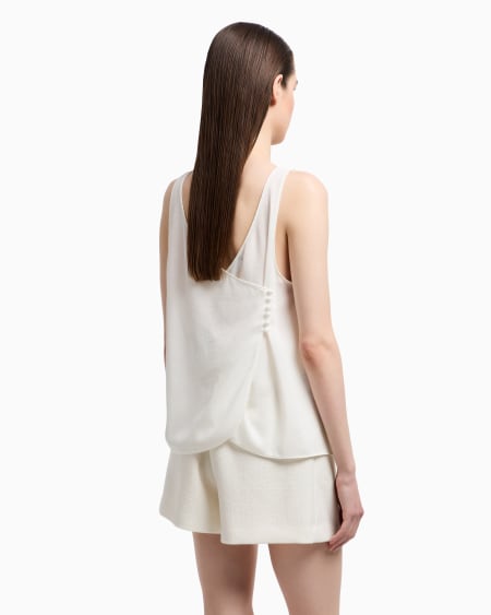 Armani Top con panel trasero en crepé fluido Últimos 2 días
