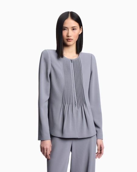 Armani Chaqueta de tejido texturizado fluido y plisado Promoción trimestral
