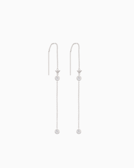 Armani Pendientes colgantes de plata de ley