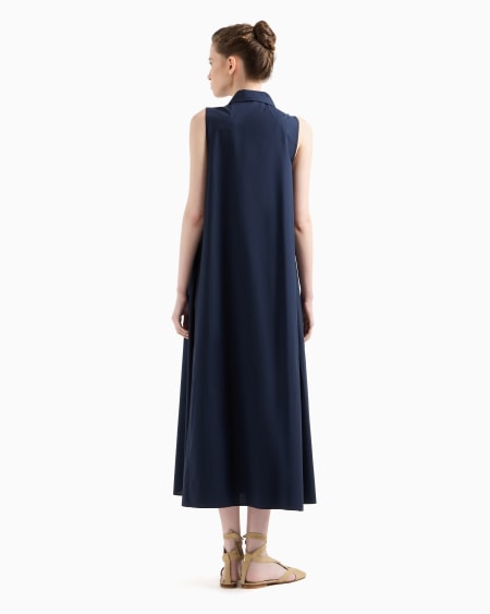 Armani Vestido largo y acampanado de popelina Ofertas especiales