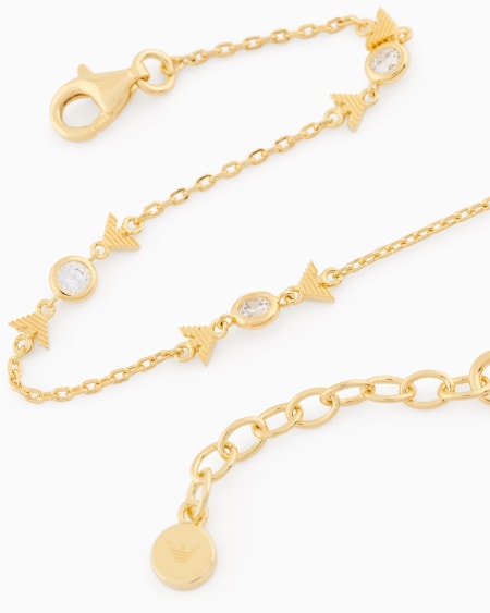 Armani Pulsera de cadena en plata de ley color dorado Rebajas de fin de temporada