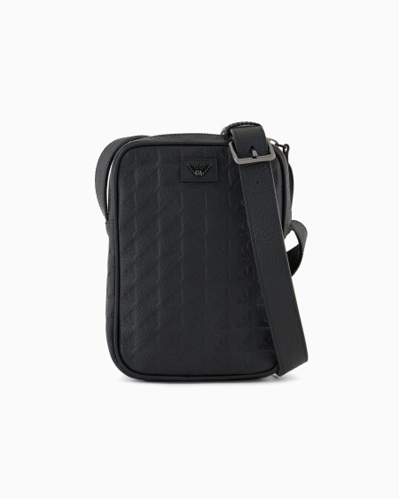 Armani Funda para dispositivos electrónicos de piel con motivo integral de águila en relieve Los más vendidos
