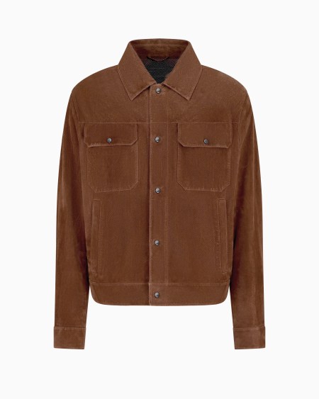Armani Chaqueta en ante de cabra microcalado Icon Últimos 2 días