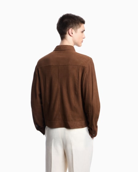 Armani Chaqueta en ante de cabra microcalado Icon Últimos 2 días