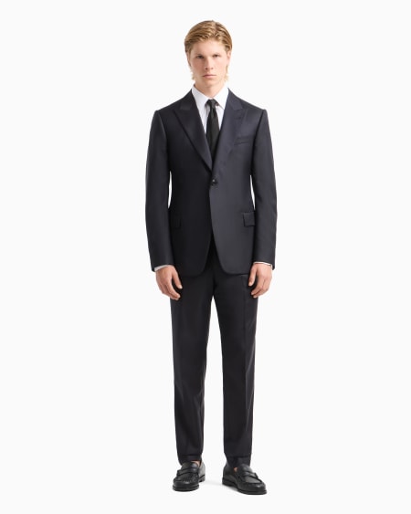 Armani Camisa de algodón microestructurado con acabado suave Grandes descuentos