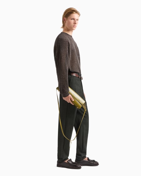 Armani Pantalones de lana virgen con trama efecto tridimensional Ahorra y exporta