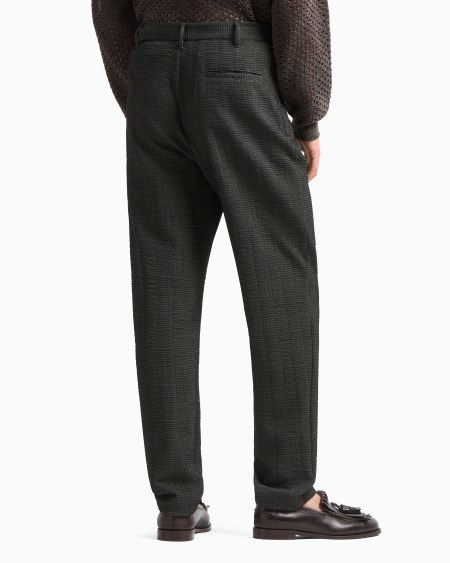 Armani Pantalones de lana virgen con trama efecto tridimensional Ahorra y exporta