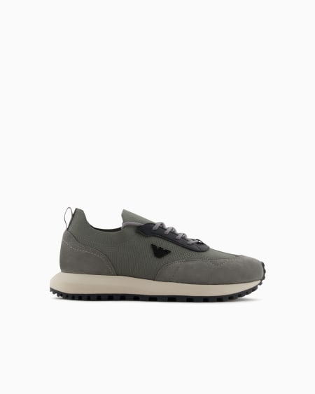 Armani Deportivas de punto con detalles de ante En oferta