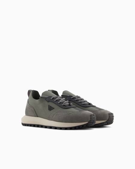 Armani Deportivas de punto con detalles de ante En oferta