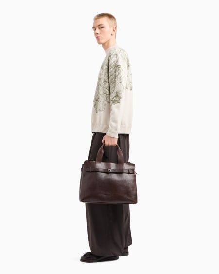 Armani Jersey de mezcla de alpaca con bordado de flor y libélula Oferta exclusiva
