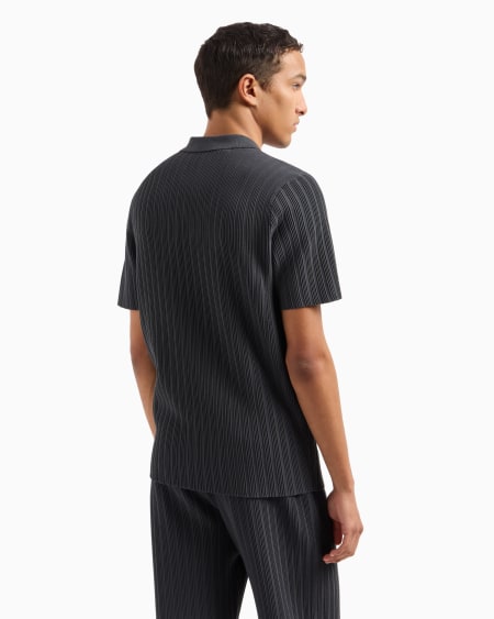 Armani Jersey con cuello polo de punto ottoman vertical de viscosa Icon Ofertas especiales