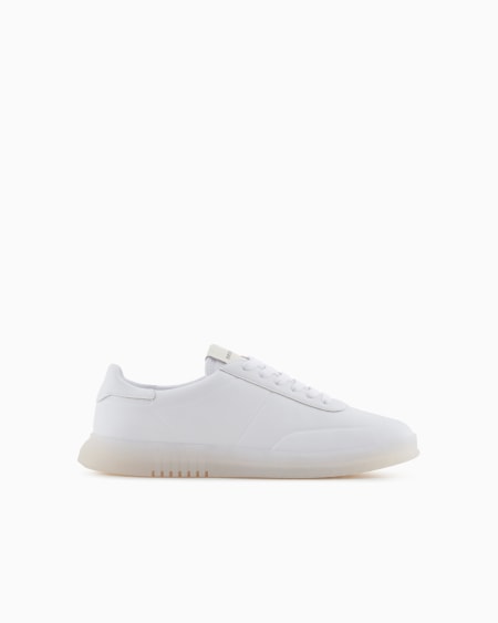 Armani Deportivas de piel con suela semitransparente