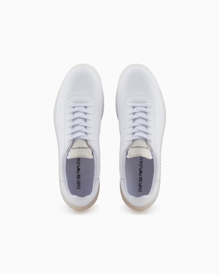 Armani Deportivas de piel con suela semitransparente Precio ultrabajo
