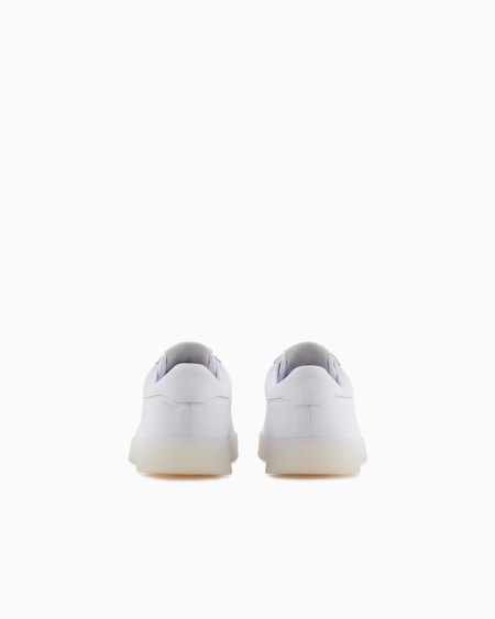 Armani Deportivas de piel con suela semitransparente Precio ultrabajo