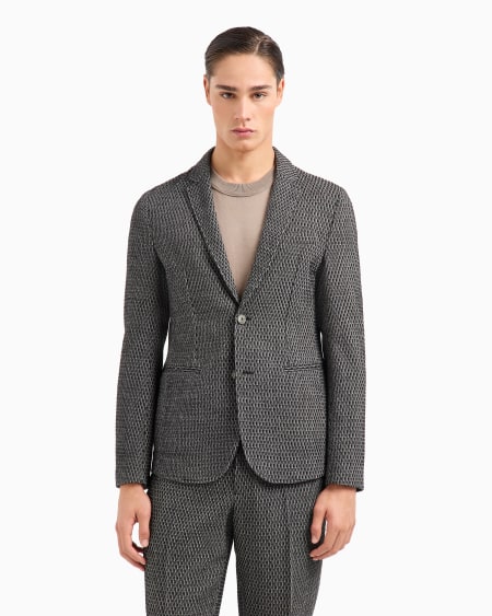 Armani Chaqueta de abotonadura sencilla de lana virgen estructurada Icon Devoluciones gratuitas