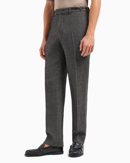 Armani Pantalones de lana virgen estructurada Icon 2025
