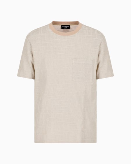 Armani Camiseta de punto con motivo de intarsia En línea